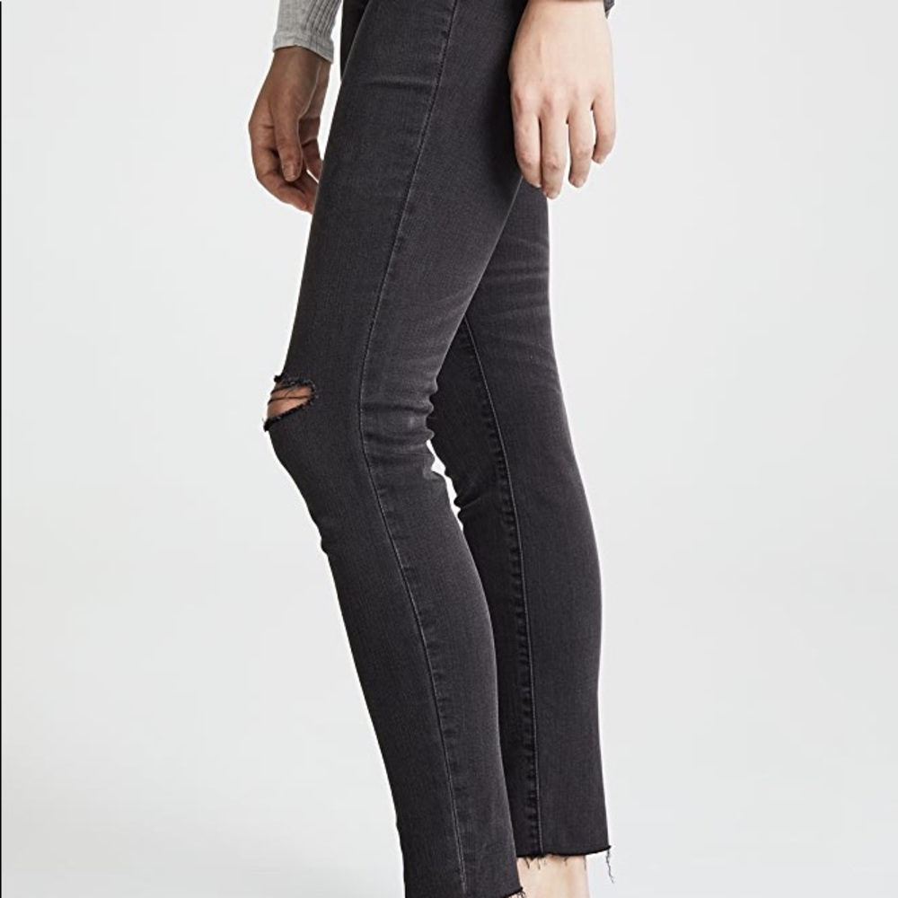 Madewell High Rise distressed skinny jeans black